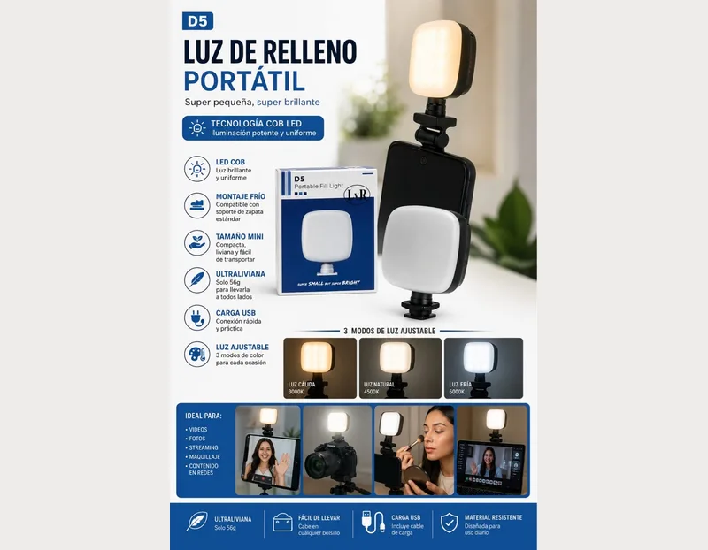 Luz de relleno portatil