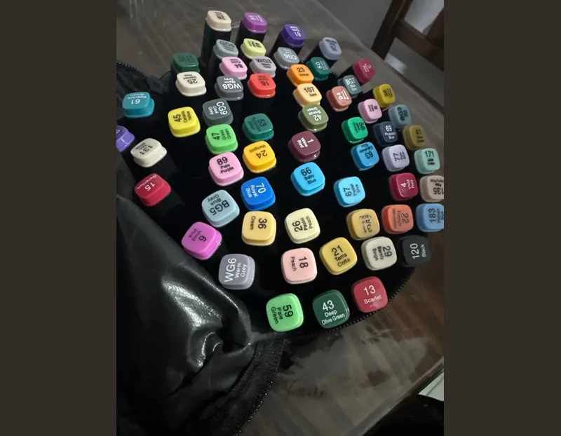 Marcadores alcohol punta doble surtidos