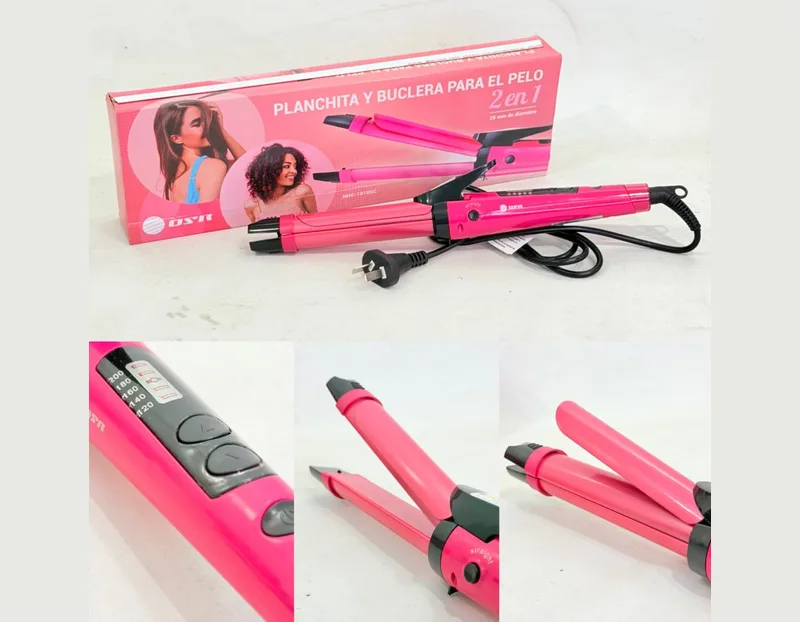 planchita y buclera rosa